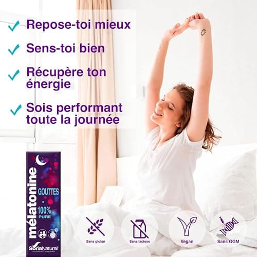 Melatonine Gouttes Sommeil Adulte et Enfant Rapidement Pour Dormir profondément - 50ml - Alternative au Spray et Gummies