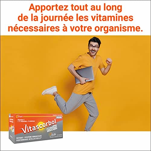 VITASCORBOL Multivitamines Adultes Libération Prolongée Anti-Fatigue Immunité 30 Comprimés Programmes 30 Jours