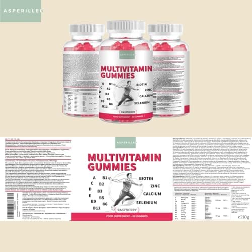 Multivitamines et Minéraux Hommes et Femmes - Vitamines Adultes Avec 15 Nutriments Essentiels Contre la Fatigue - Goût F