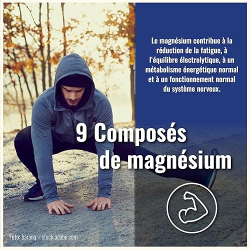 Complex Magnésium 400mg - Gélules - Hommes et Femmes - Santé et Énergie - 300 Gélules - Magnésium Hors-Norme Vitamine B