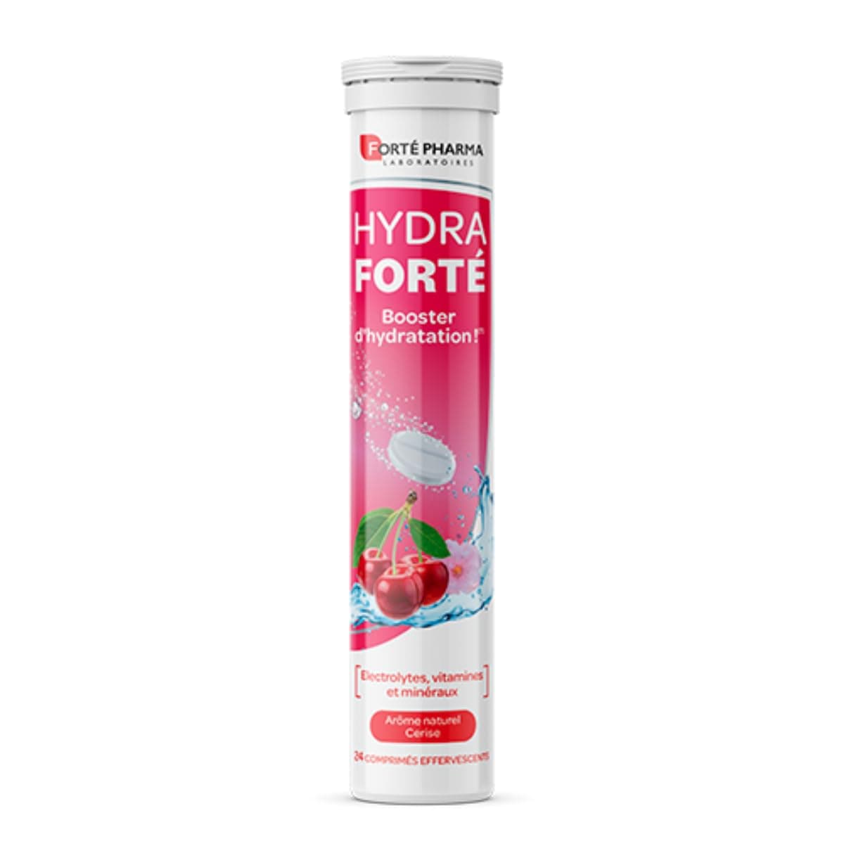 Forté Pharma - Hydra Forté Cerise - Electrolytes, Vitamines C & D, Minéraux, Magnésium | Hydratation au Sport en Chaleur