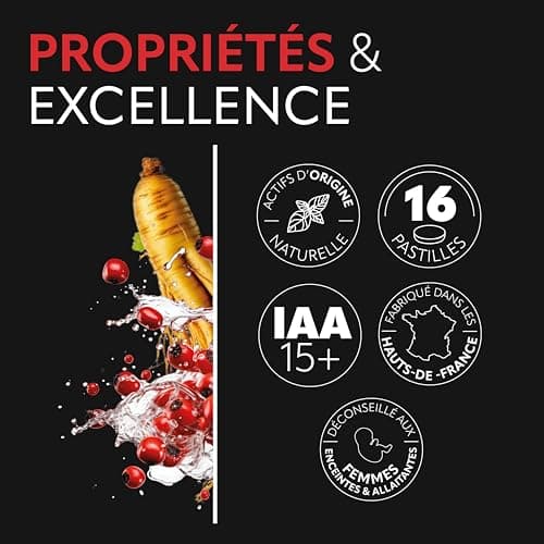 HERBESAN® COMPLEXE BOOST 3 ACTIFS CAFÉINE - Énergétique Fruit Rouges 30 Comprimés à Croquer - Effet Coup de Fouet França