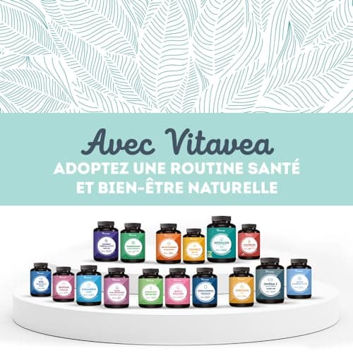 Spiruline Vitavea - Pure, Riche en Protéines et Phycocyanine - Immunité & Lutte contre la Fatigue - 200 Comprimés Vegan,