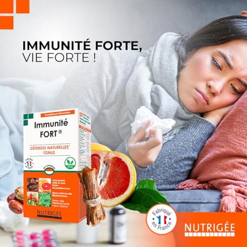 NUTRIGÉE - Immunité Fort - Tonus - Renforce Le Tonus et Stimule les Défenses Naturelles - 60 Comprimés - Fabriqué en Fra