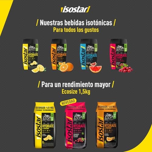 Isostar Poudre Isotonique Cranberry & Fruits Rouges 1,5 kg (37 Doses) - Hydratation Sport Complexe pour Performance Opti