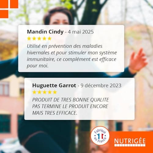 NUTRIGÉE - Immunité Fort - Tonus - Renforce Le Tonus et Stimule les Défenses Naturelles - 60 Comprimés - Fabriqué en Fra