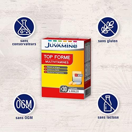 JUVAMINE Top forme, Multivitamines & Minéraux, Vitalité & Tonус, Aide à Réduire la Fatigue, Soutient l'Immunité, Program