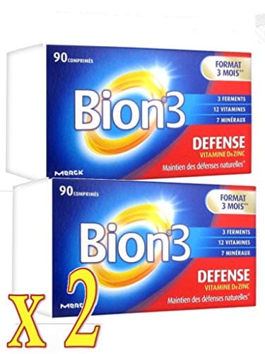 Bion 3 Défense Adulte Lot de 2 boîtes de 90 Comprimés | Protection Immunitaire | Convient aux Adultes | Prise en Charge