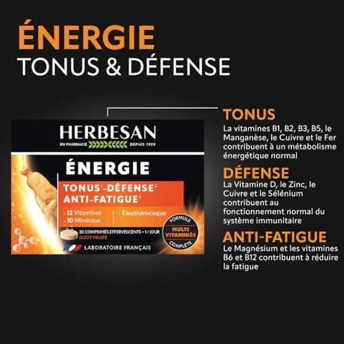 HERBESAN® COMPLEXE ÉNERGIE Booster d'énergie Fabrication française