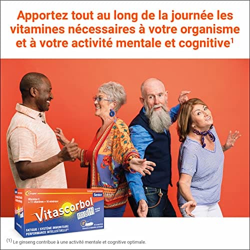 VITASCORBOL - Complément alimentaire pour seniors - Vitamine C - Fatigue, système immunitaire - Programme 30 jours - 30