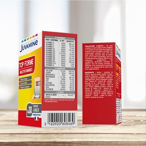 JUVAMINE Top forme, Multivitamines & Minéraux, Vitalité & Tonус, Aide à Réduire la Fatigue, Soutient l'Immunité, Program