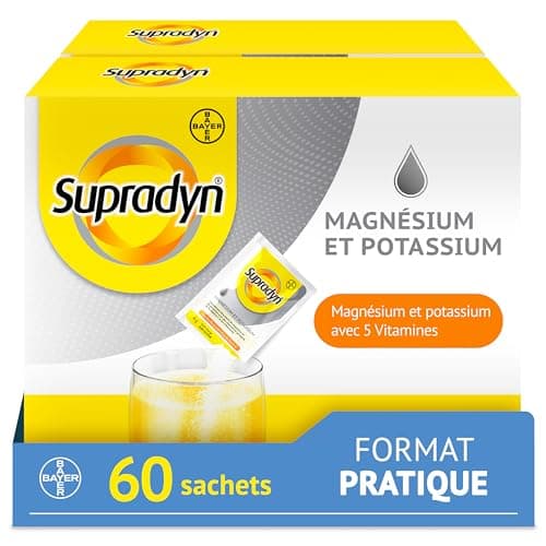 Supradyn Magnésium et Potassium Complément Alimentaire Multivitaminé avec Vitamines B, C et Minéraux, pour Athlètes, Sou