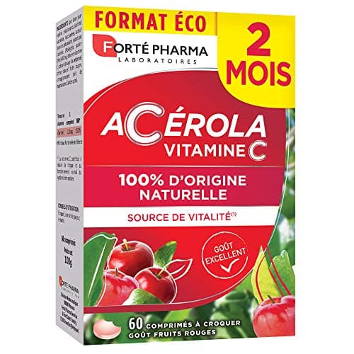 Forté Pharma – Acérola Gummies | Vitamine C - Goût Fruits Rouges - Adultes et Enfants dès 3 ans | Complément Alimentaire — Acérola Vitamine C à Croquer