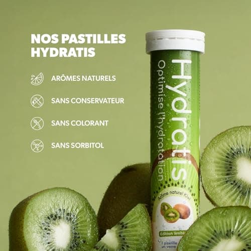 Pastilles d'Électrolytes Hydratantes Isotoniques - Saveur Kiwi - Pour Sport, Récupération et Bien-être - Améliore l'Hydr
