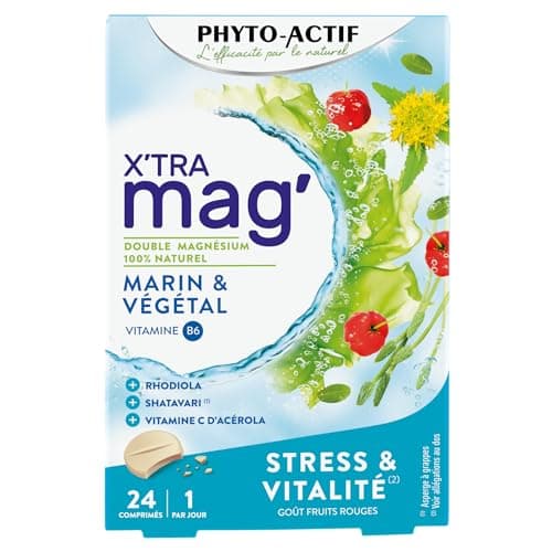 PHYTO-ACTIF | Magnésium & Vitamine B6 | Naturel Marin & Végétal | Complément Alimentaire Contre le Stress et la Fatigue