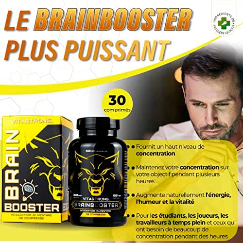 Vitastrong Supplément Nootropique Puissant pour Travailleurs Full Time, Gamer et Étudiants | Anti Fatigue, Mémoire et Co