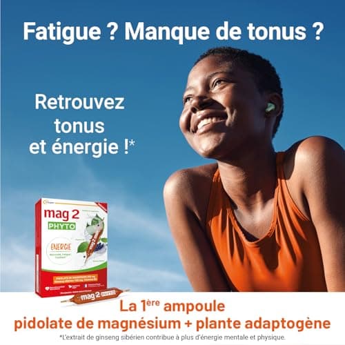 Magnésium 300 mg + Vitamine B6 + Ginseng Sibérien - Pour Fatigue et Nervosité - 30 Ampoules - Complément Alimentaire Nat