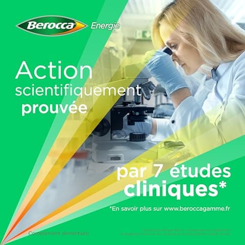 Berocca® Multivitamines Efficaces 45 Comprimés Effervescents - Aide à Réduire la Fatigue & Boost de Vitalité - Parfum Ca