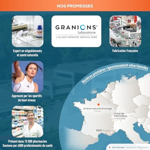 Vitamineris Granions Énergie 1000mg - 28 comprimés effervescents - Énergie continue - Performances intellectuelles et ph