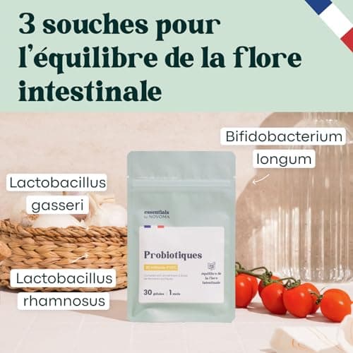 Probiotique Flore Intestinale Lactobacillus Gasseri + Rhamnosus + Bifidobacterium, 20 Milliards UFC/Jour, 30 Gélules Veg