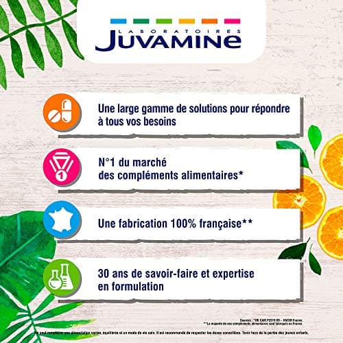 JUVAMINE - Immunite Énergie - Supplément Réduit La Fatigue - Hommes & Femmes - 30 comprimés - France - Boost Énergie