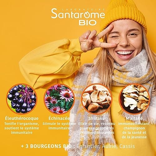 Santarome Bio - Immunité Bio | Complément Alimentaire Immunité | Booste les Défenses Immunitaires - Plantes Bio - Echina