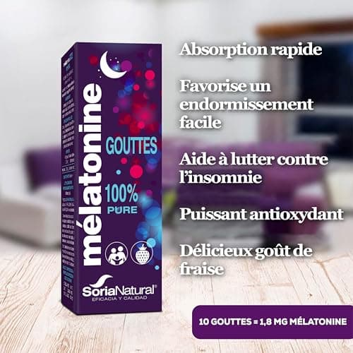 Melatonine Gouttes Sommeil Adulte et Enfant Rapidement Pour Dormir profondément - 50ml - Alternative au Spray et Gummies