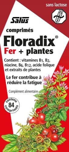 Salus Floradix Fer + Plantes - Formule Capsule Anti-Fatigue Riche en Fer - Enrichi en Vitamine C pour une Bonne Absorpti