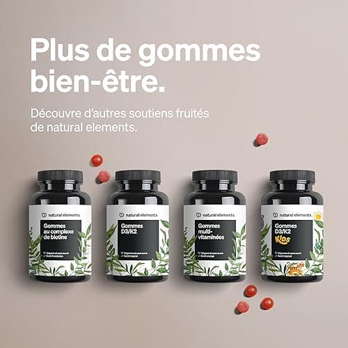 Gommes Multivitamines pour adultes – 120 Gummies naturels au citron – 12 vitamines et minéraux (C, D3, Biotine) – fabriq