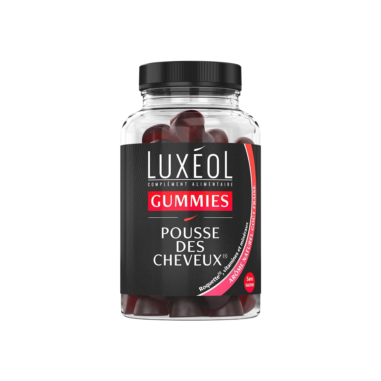 Luxéol Gummis pour Croissance des Cheveux - Complément Alimentaire Naturel pour Stimuler les Bulbes Capillaires - Arôme