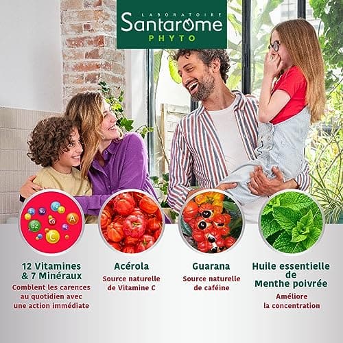 Santarome Bio Vita'max Multivitamines Effervescent 12 Vitamines 7 Minéraux Complément Alimentaire Tonus Vitalité 20 Comp