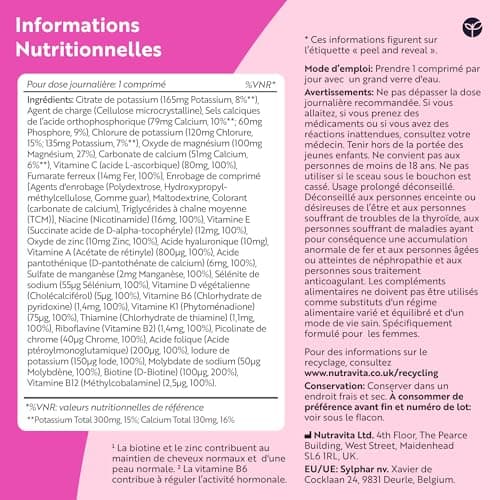 Nutravita Multivitamines et minéraux pour femmes : 24 vitamines et minéraux actifs essentiels - 180 comprimés végans - S