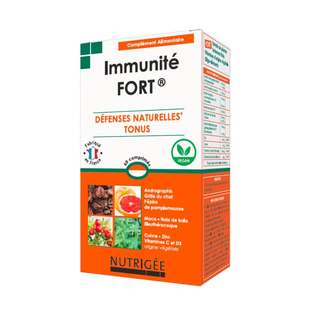 NUTRIGÉE - Immunité Fort - Tonus - Renforce Le Tonus et Stimule les Défenses Naturelles - 60 Comprimés - Fabriqué en Fra