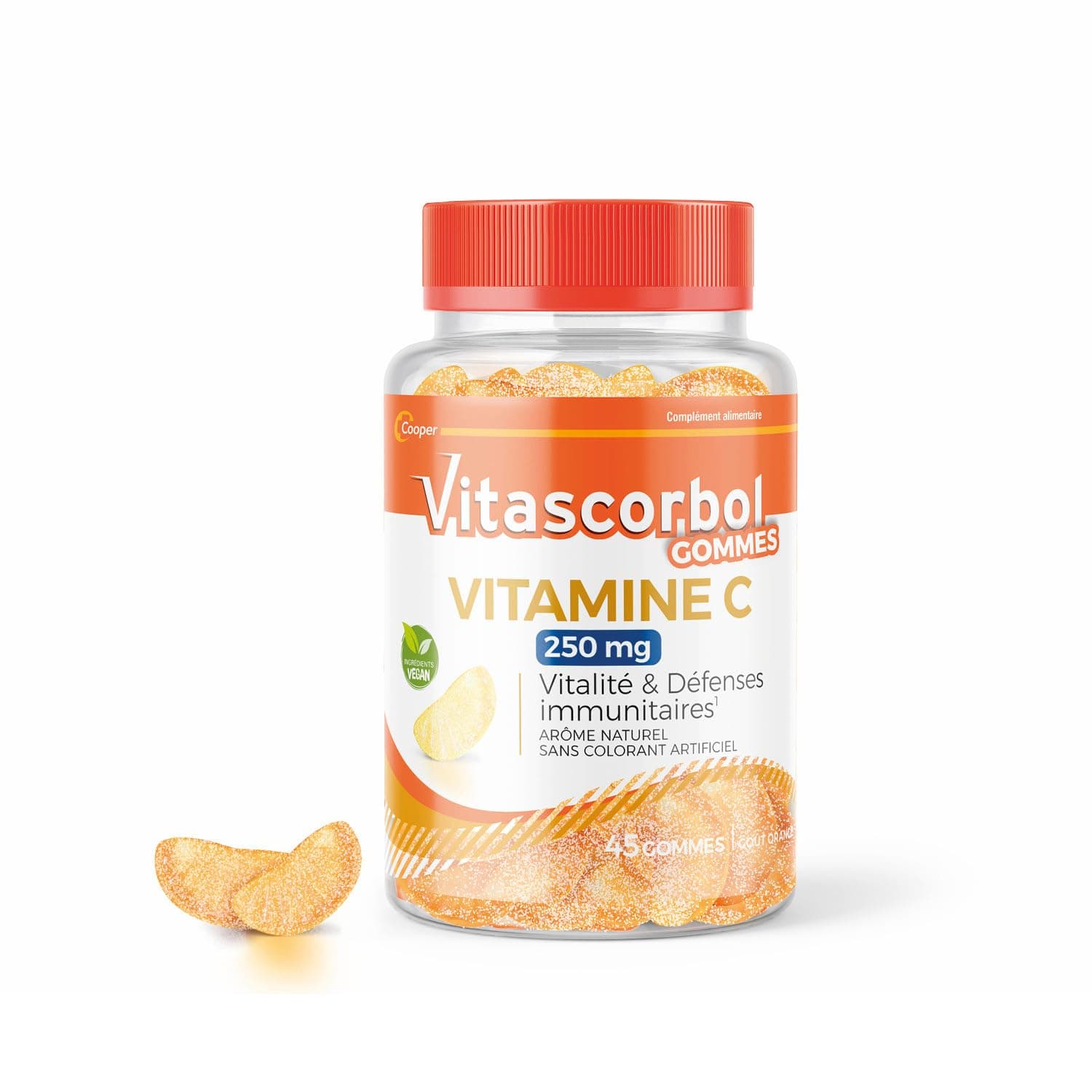 [VITASCORBOL - Vitamine C - Ingrédients Vegan - 45 Gommes]  
[VITASCORBOL - Complément alimentaire - Ingrédients Vegan -