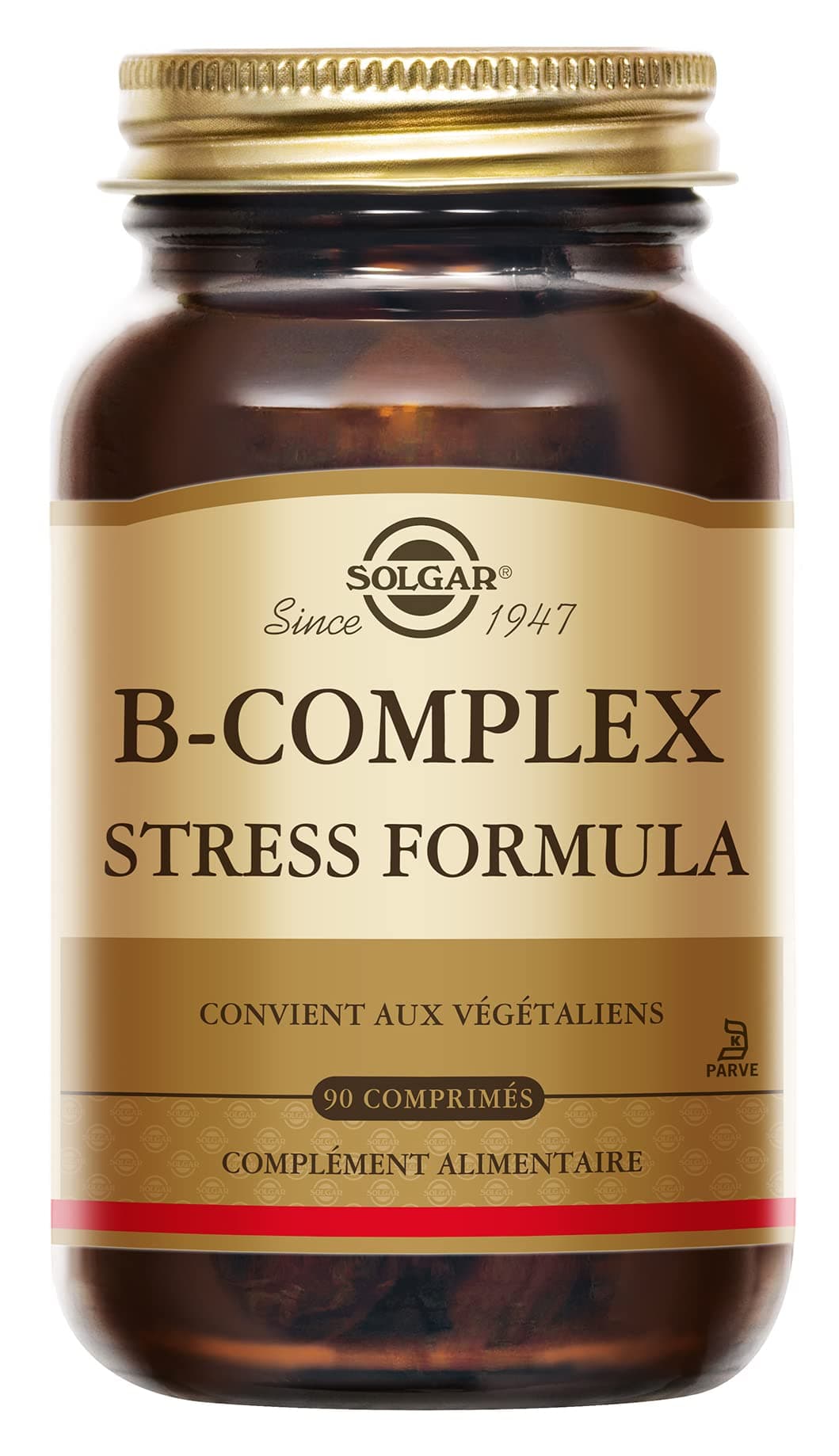 Solgar B-Complex Stress Formula - Fatigue, Système nerveux - Complexe de vitamines B (B1, B2, B3, B5, B6, B8 et B12), le