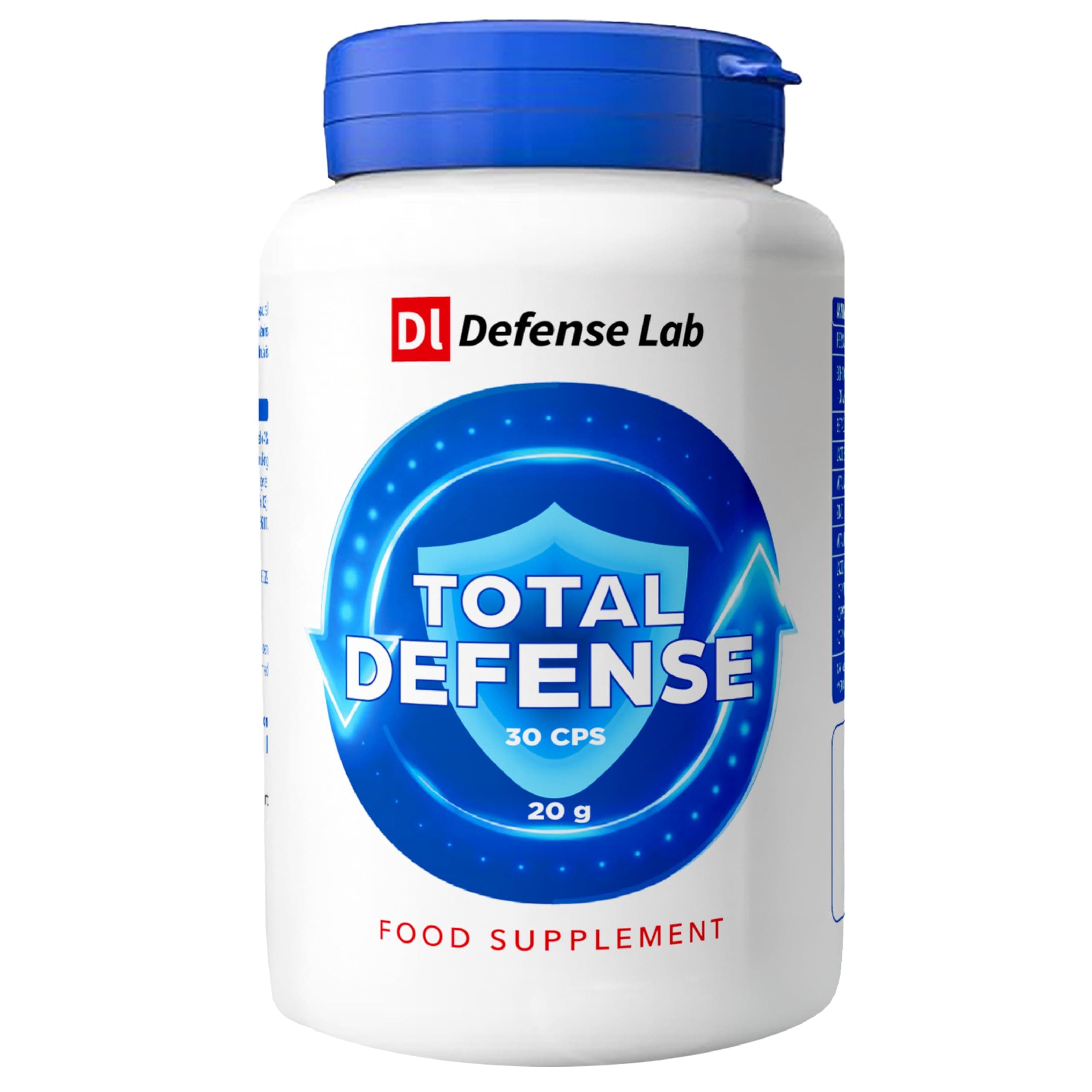 TOTAL DEFENSE Immunité Adulte Complément Alimentaire Defense Immunitaire avec Échinacée, Lactoferrine, Betaglucans, Zinc
