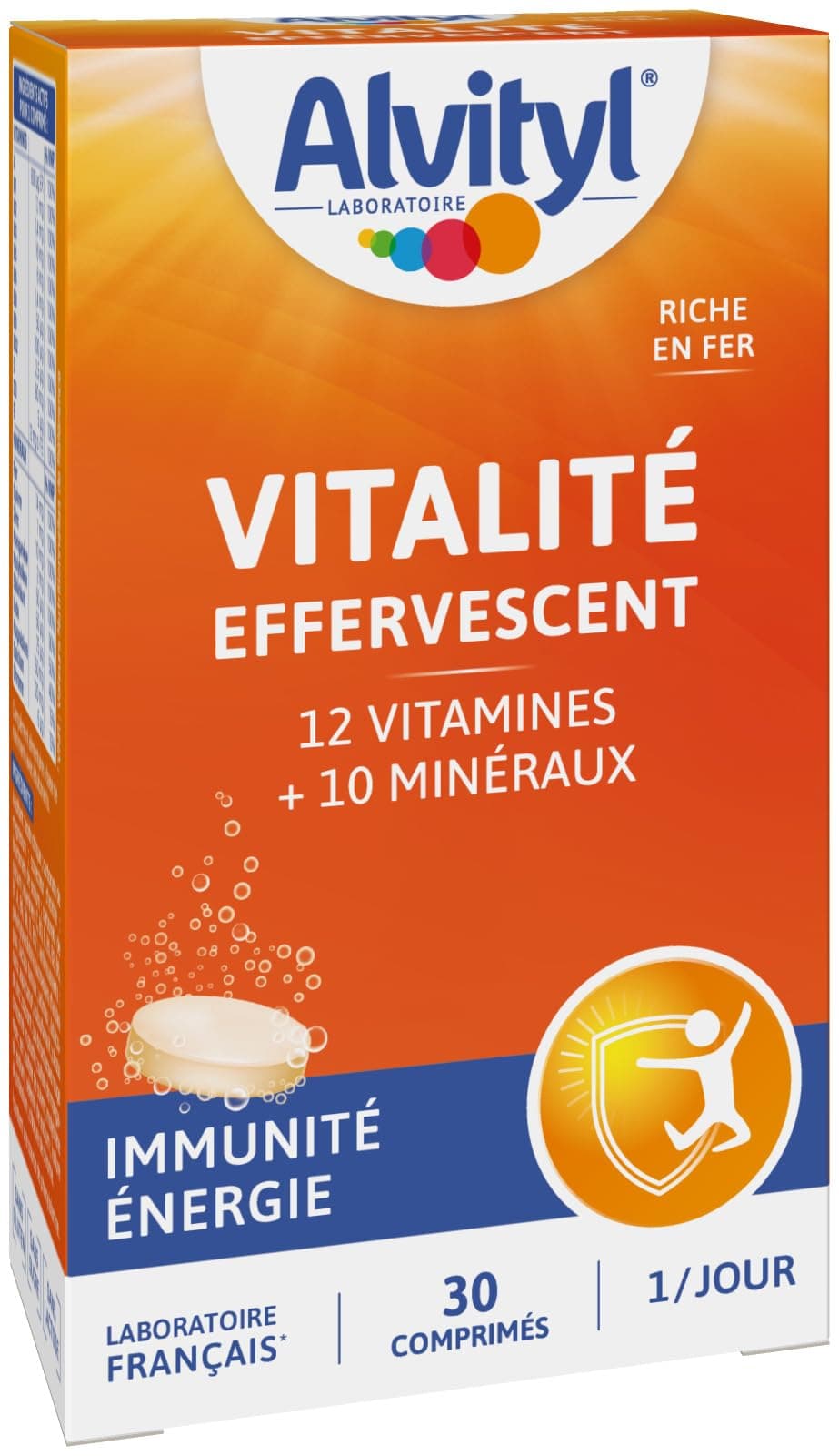 Alvityl Comprimés effervescents Vitalité - 12 Vitamines et 10 Minéraux pour Adultes dès 12 ans - 30 Comprimés
Alvityl