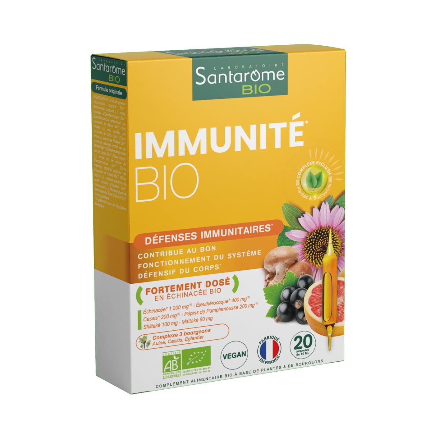 Santarome Bio - Immunité Bio | Complément Alimentaire Immunité | Booste les Défenses Immunitaires - Plantes Bio - Echina