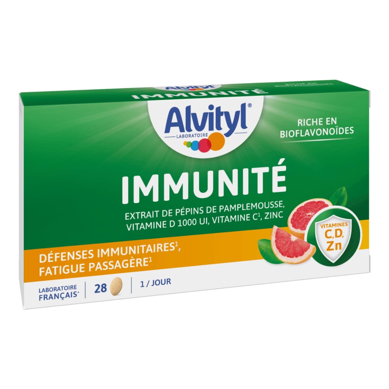 Alvityl - Immunité - Vitamine D 1000 UI Naturel - Renforcement du Système Immunitaire - Supplément pour Adultes