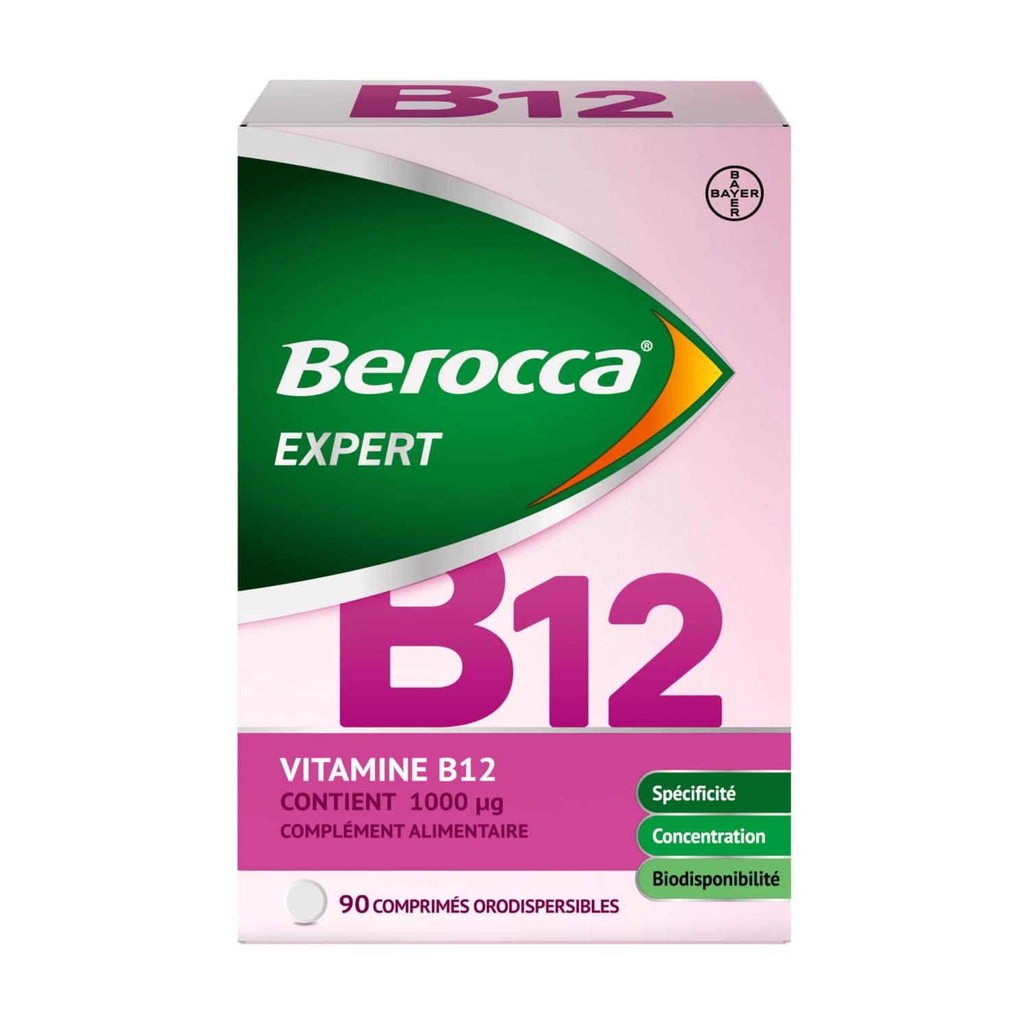 Berocca Expert Vitamine B12 Méthylcobalamine 1000 µg – Énergie, Réduction de la Fatigue, Système Nerveux & Immunitaire –