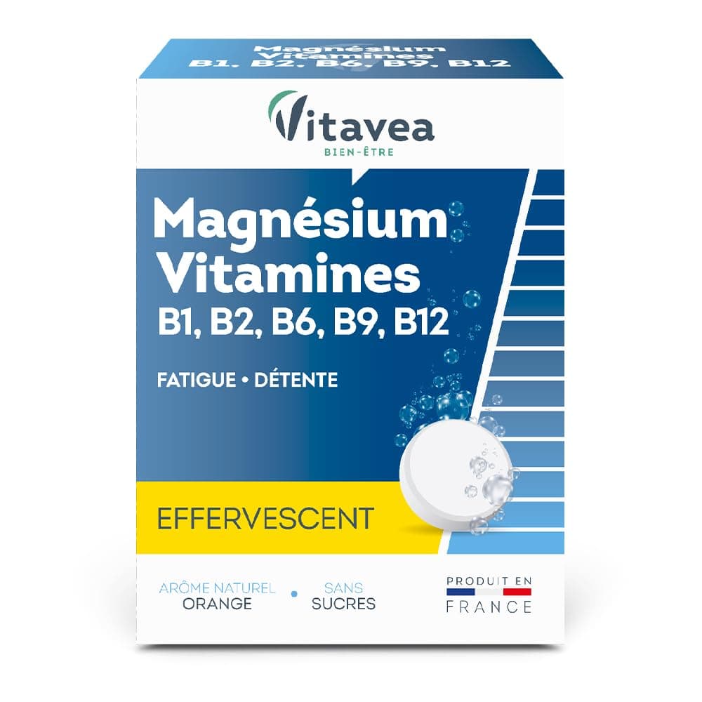 VITAVEA BIEN-ETRE - Magnésium - Vitamines B1. B| B6. B9. B12 - Réduction de la Fatigue - Détente et Relaxation - 24 Comp