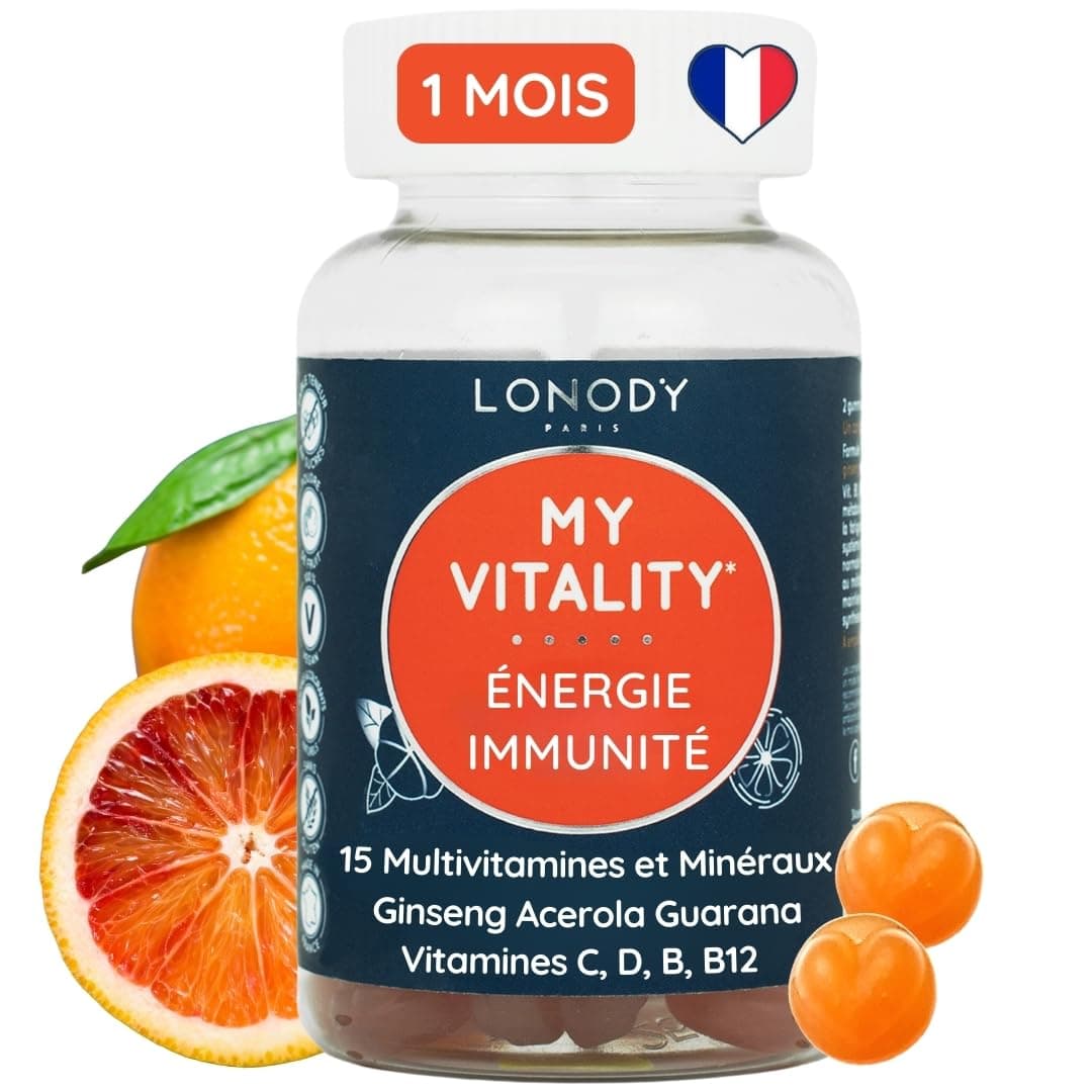 Lonody Multivitamines pour Adultes - Immunité Boost & Energie Saine Sans Sucre - 30 Comprimés de Vitamine D C B12 Zinc G
