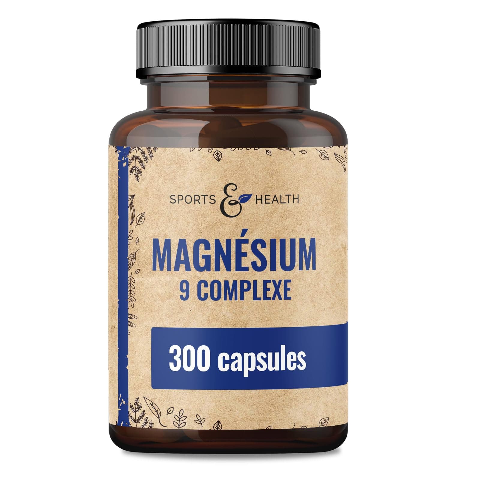 Complex Magnésium 400mg - Gélules - Hommes et Femmes - Santé et Énergie - 300 Gélules - Magnésium Hors-Norme Vitamine B