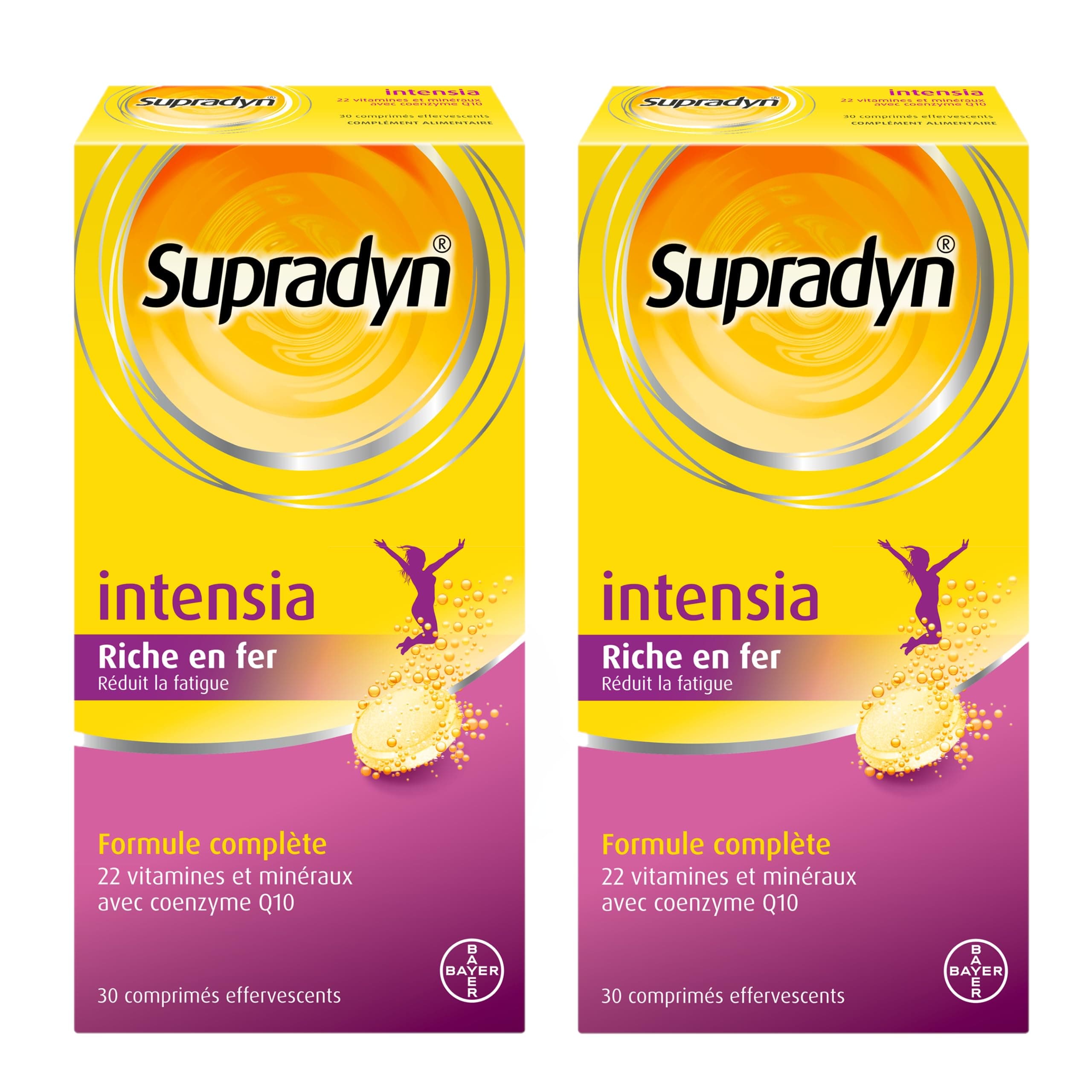 Supradyn Intensia Multivitamines Vitamine C Vitamine D Minéraux Fer Magnésium Calcium Coenzyme Q10 Aide à Réduire la Fat